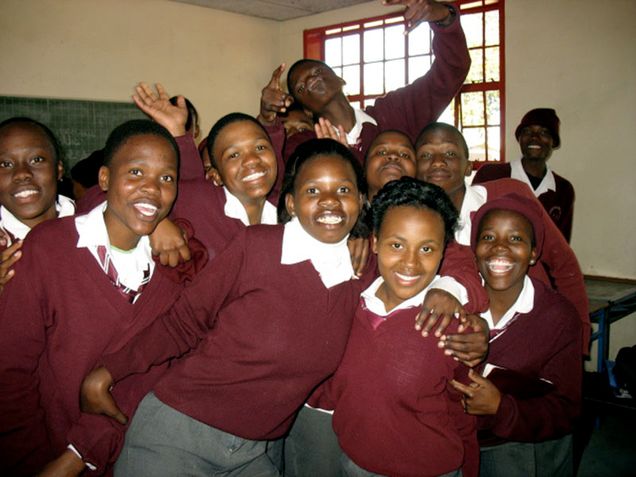 Children in a school in Botswana