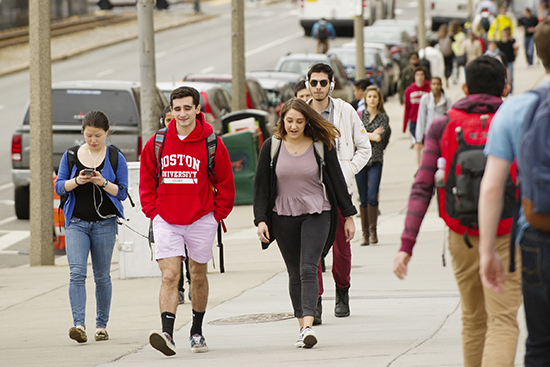 Students on Comm Ave