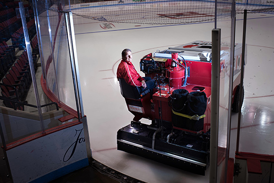 Michael Cunniff, Zamboni Driver and Ice Technician at Boston University Agganis Arena