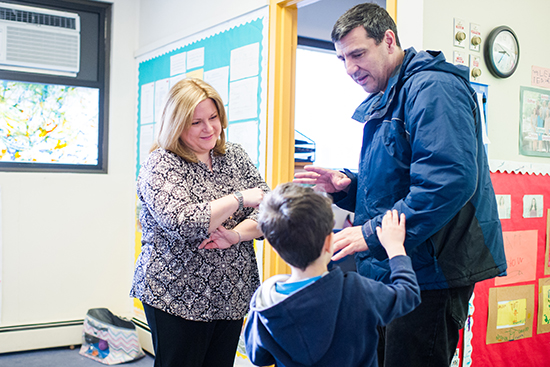 Kristin Gruber-Grunert (CAS’98, GRS’08), director of the Office of Family Resources and the BU Children’s Center. Photo by Jackie Ricciardi