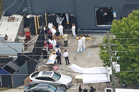 Scene at Pulse Night Club, site of the Orlando Nightclub Mass Shooting