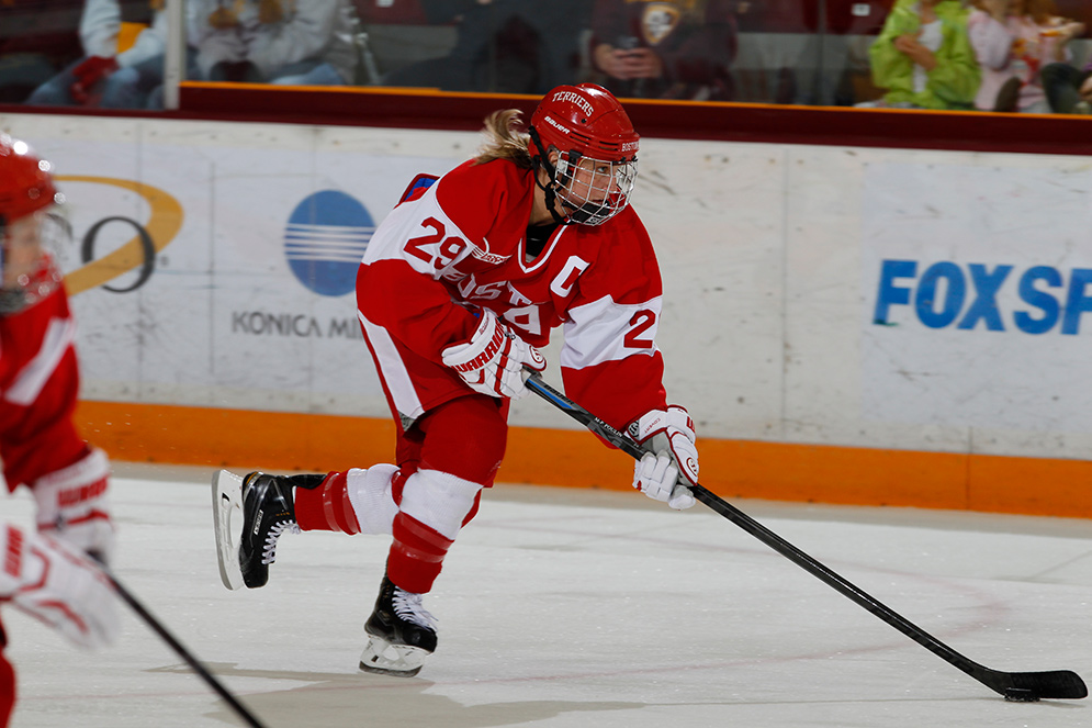 Marie-Philip Poulin during a Boston University away game in 2014