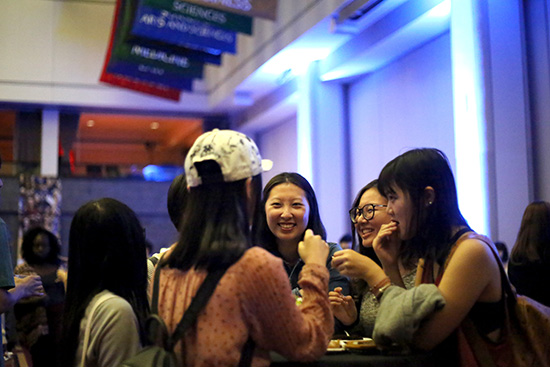 Students gathered at the International Student Welcome at Metcalf Ballroom