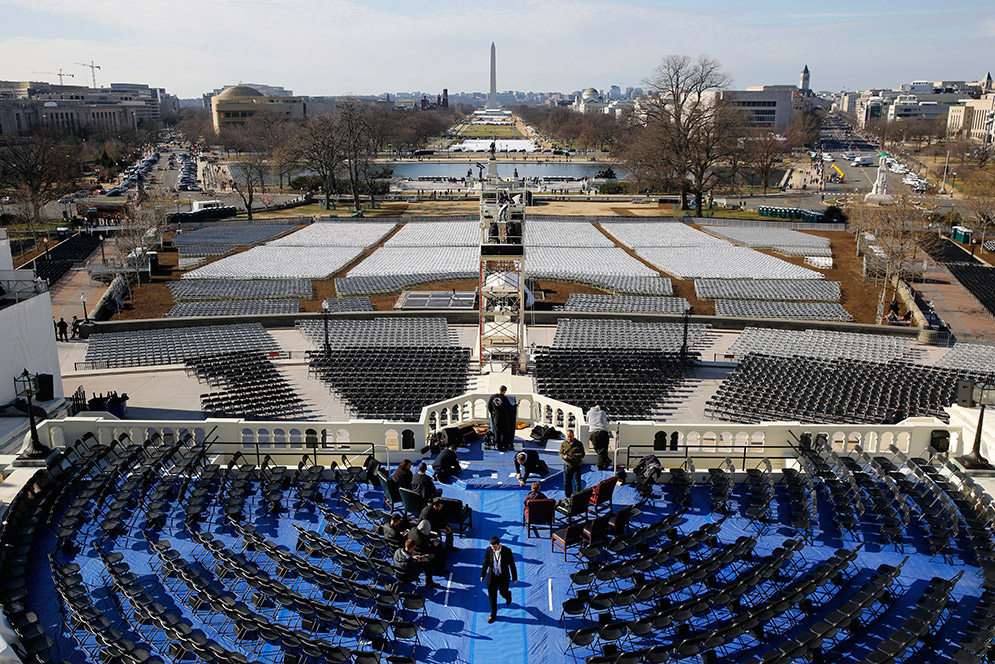 setup of Inauguaration platform