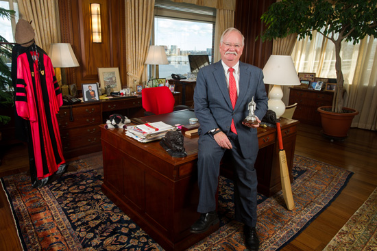 Boston University Robert Brown in his office