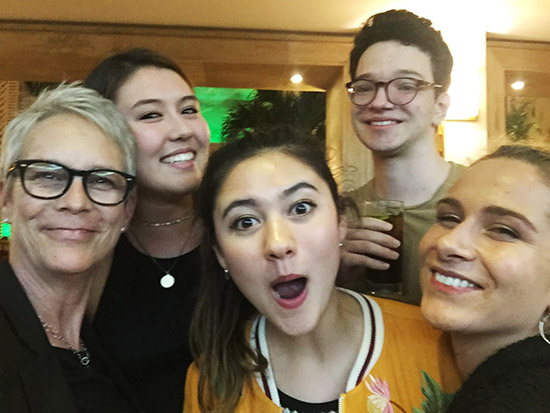 BU students encountered Jamie Lee Curtis while out one evening in Havana.
