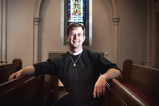 Brother Larry Whitney in Marsh Chapel