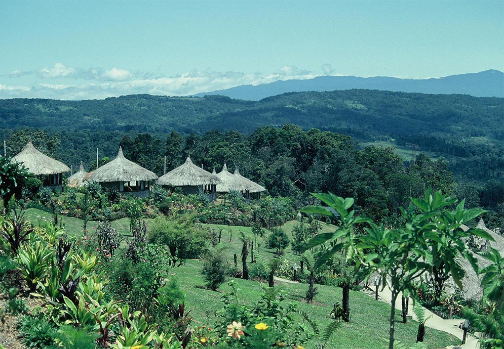 View from Amber Lodge in the highlands of Papua New Guinea