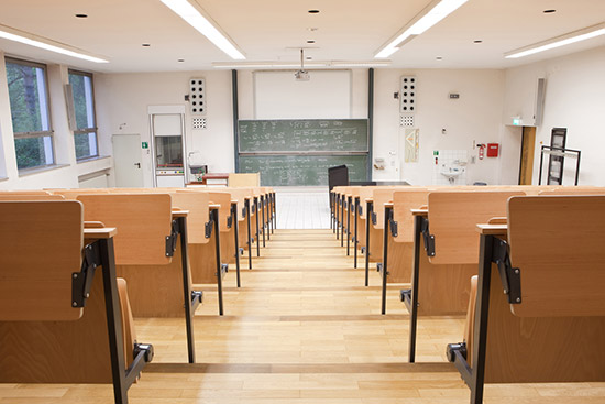 an empty classroom