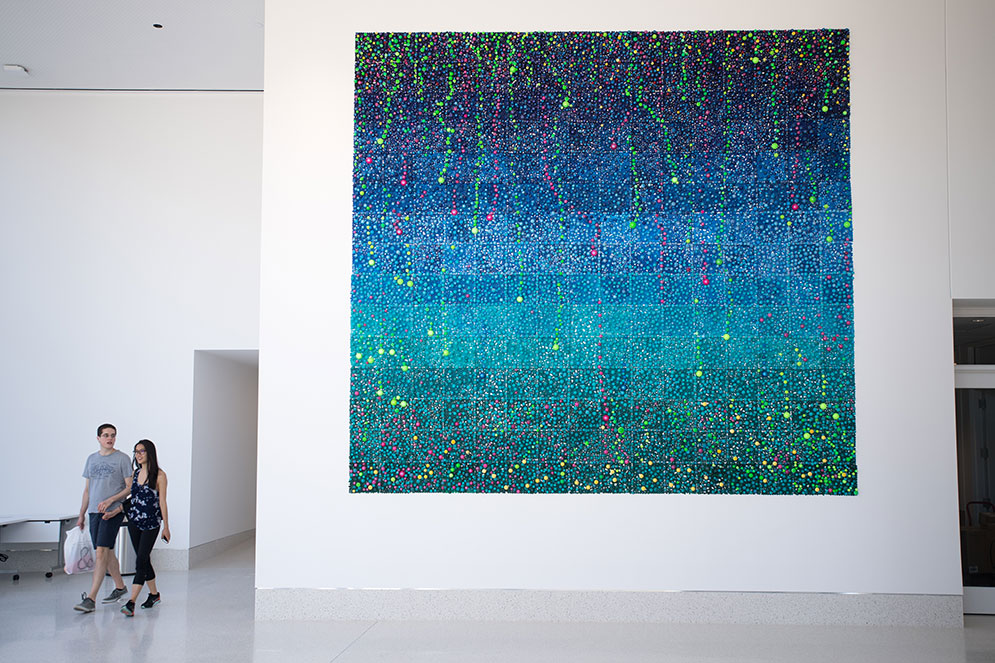 Finished installation of Blue-Green BRainbow