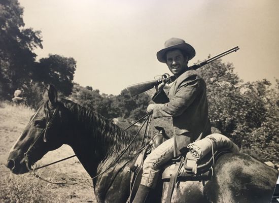 Goldsmith appearing in a western film
