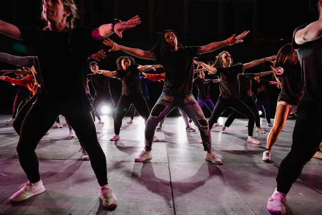 BU's hip-hop dance group Fusion performs on stage