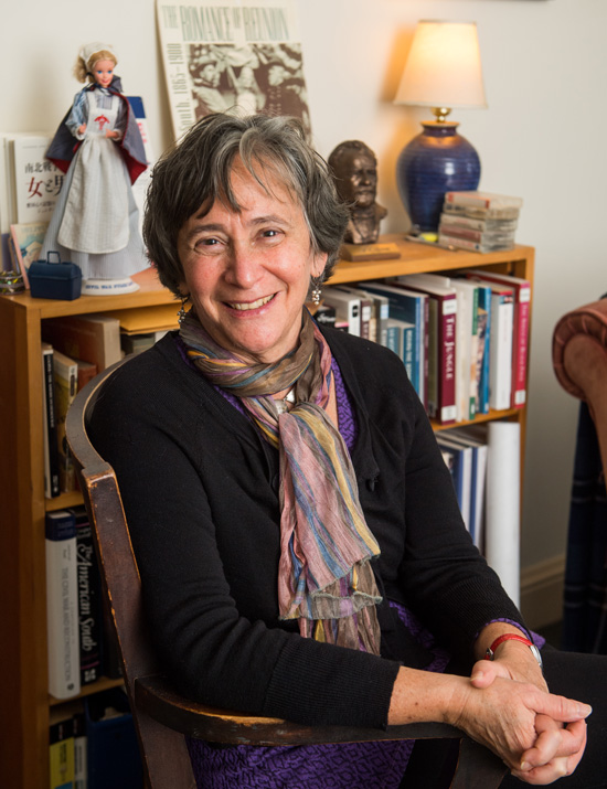 Nina Silber poses for a portrait in her office