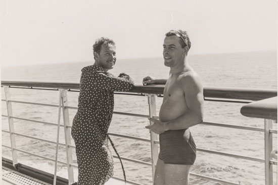 Tennessee Williams and Frank Merlo at a beach
