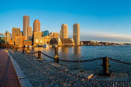 A shot of the Boston harbor