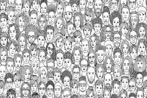 A group of people looking forward
