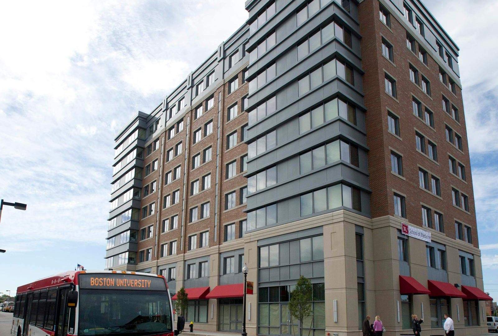Exterior view of the Boston University School of Medicine student residence.