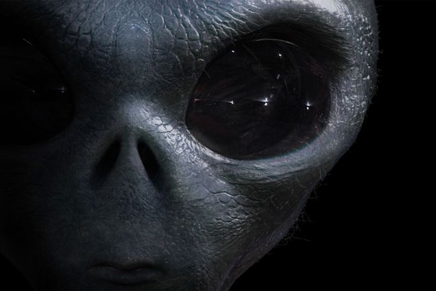 Alien face up close