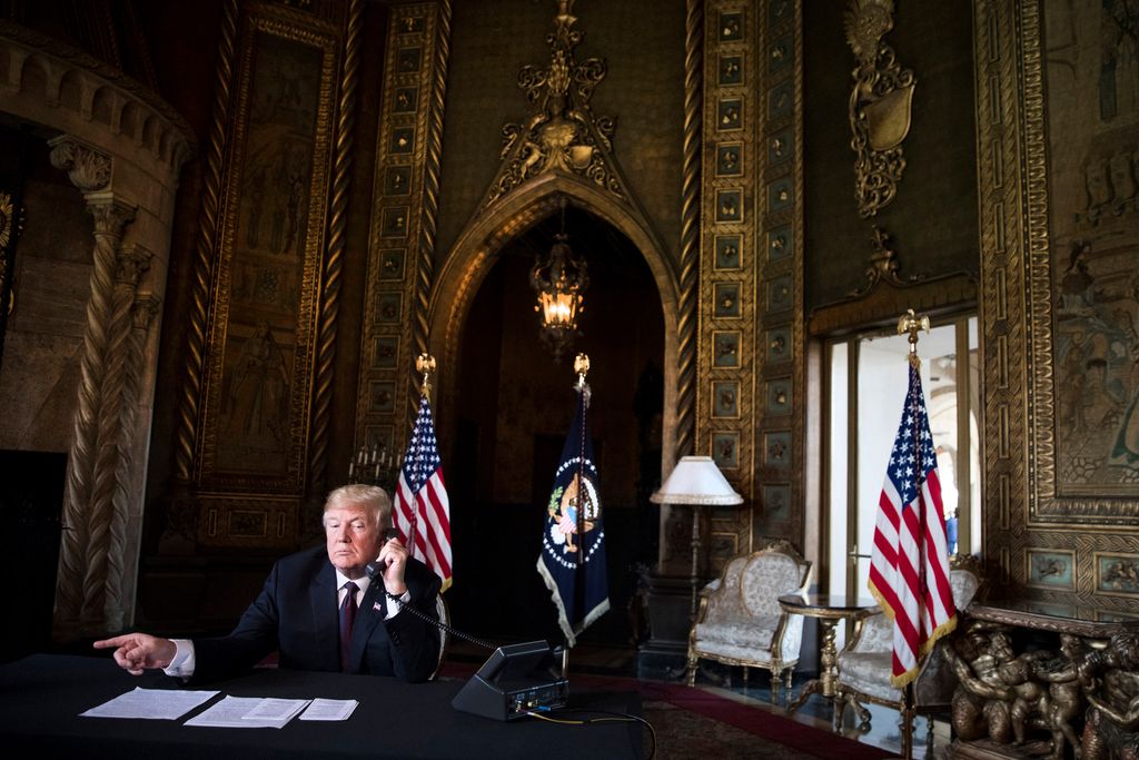 President Trump on the photo during Thanksgiving Day 