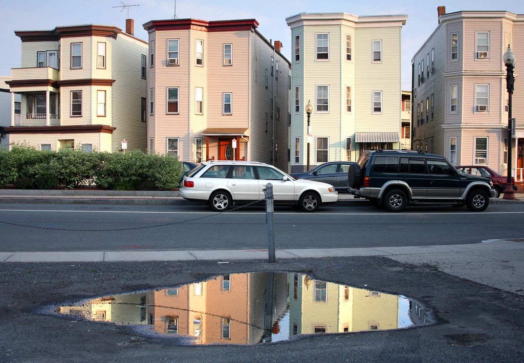 Triple-deckers in East Boston.