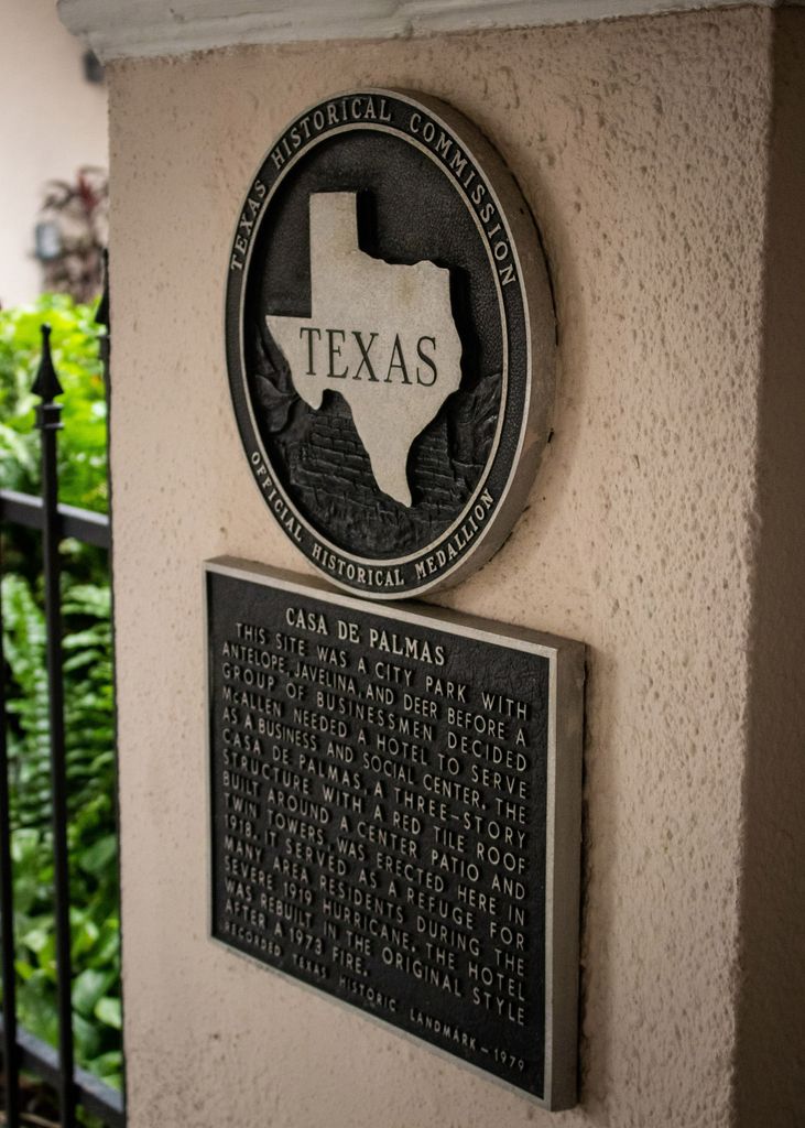 A photo of an official historical medallion plaque in Texas