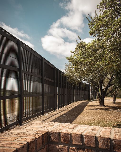 A photo of the border wall