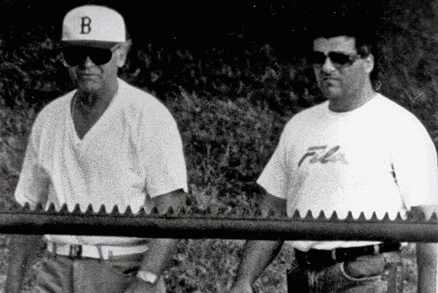 A photo of Whitey Bulger and Kevin Weeks walking