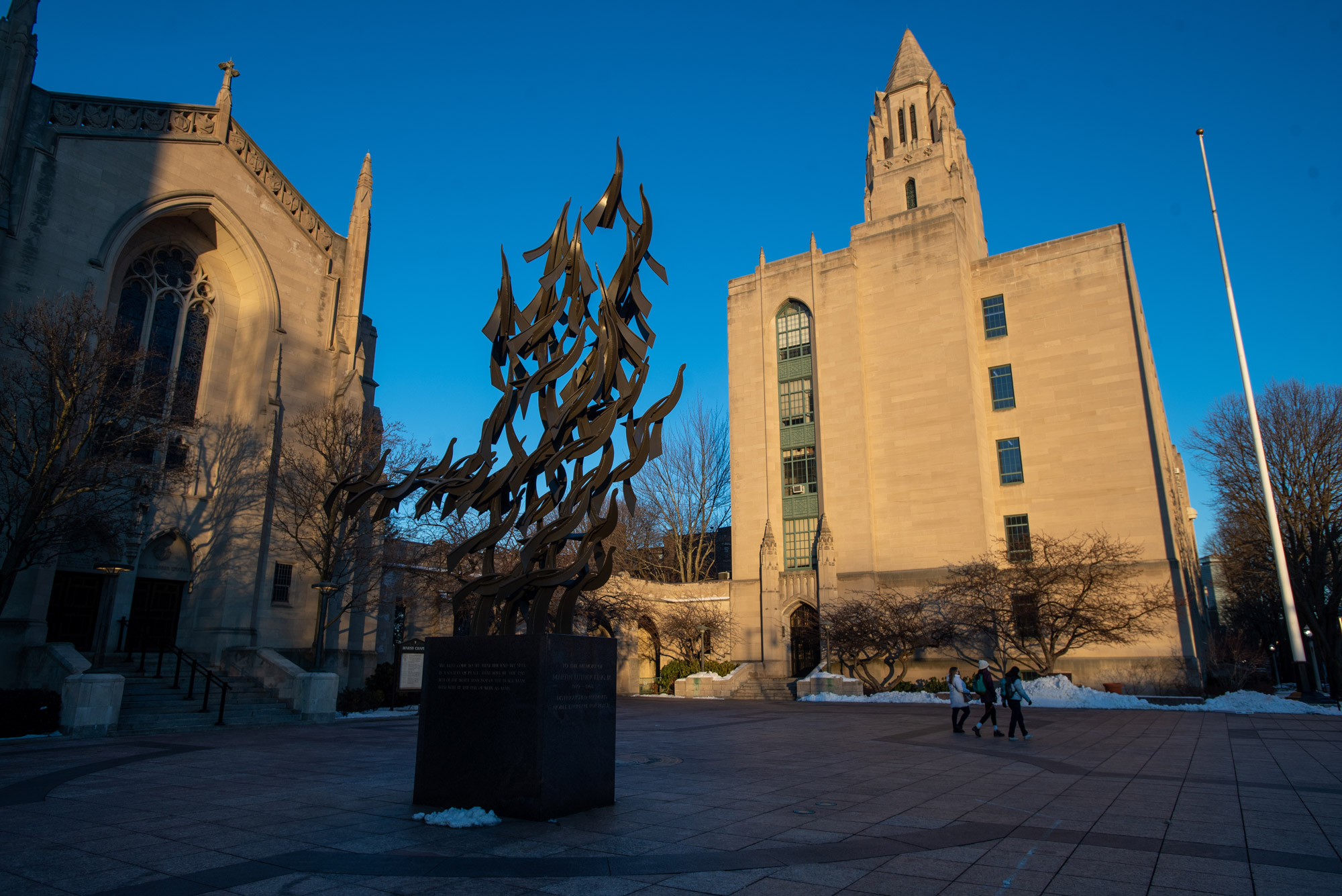 A photo of Marsh Plaza at sunset