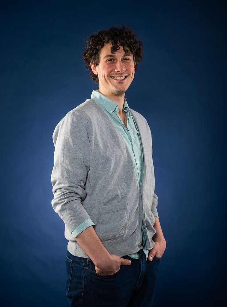 Portrait of Adam Kassim, production manager at Boston University College of Fine Arts