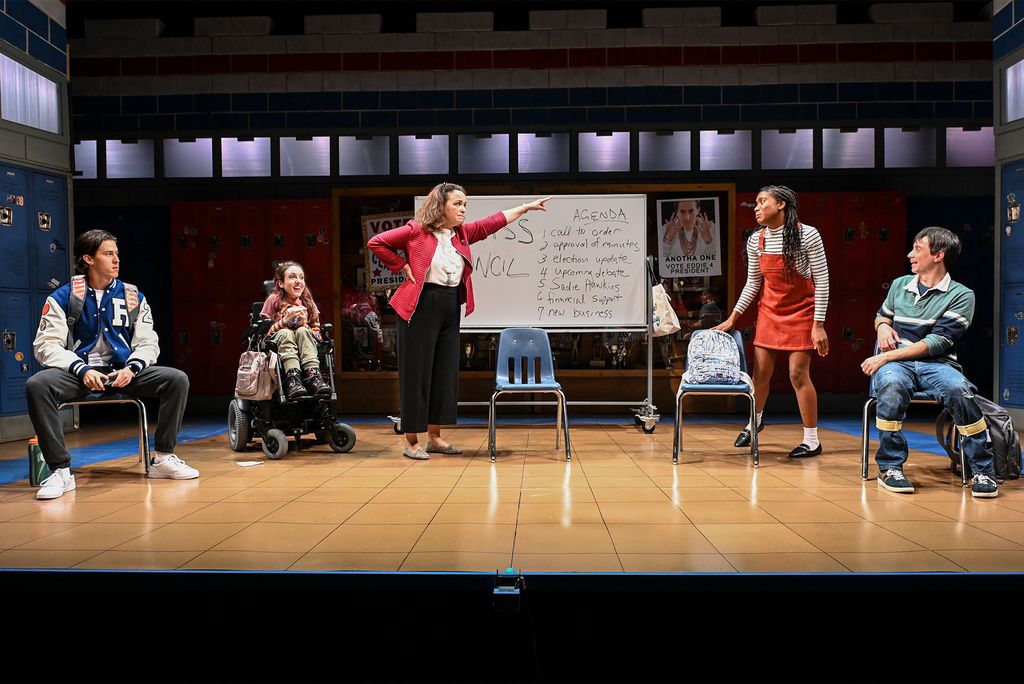 A scene from Teenage Dick with Louis Reyes McWilliams (from left), Shannon DeVido, Emily Townley, Portland Thomas, and Gregg Mozgala. Photo by Teresa Castracane
