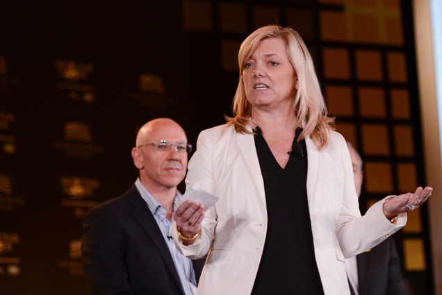 Terri Tanielian speaking at the Invictus Games Symposium on Invisible Wounds in 2016. Tanielian (CAS’90) is Special Assistant to the President for Veterans Affairs, helping meet the needs of veterans, their families, and caregivers. Photo from the George W. Bush Presidential Center, courtesy of Tanielian