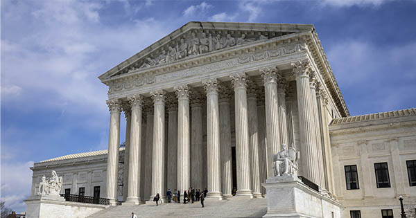 People depart the U.S. Supreme Court after justices heard oral arguments in Gonzalez v. Google Feb. 21, 2023. The case addresses whether or not tech companies are liable for user-generated content promoted by their algorithms. The Gonzalez family alleges that Google is responsible for spreading content that radicalized the perpetrators of the 2015 Paris attack. (Francis Chung/POLITICO via AP Images)