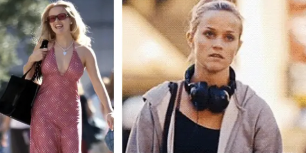 Photo courtesy of Buzzfeed. This is a meme of Reese Witherspoon looking fabulous on the right and then in sweats on the right.