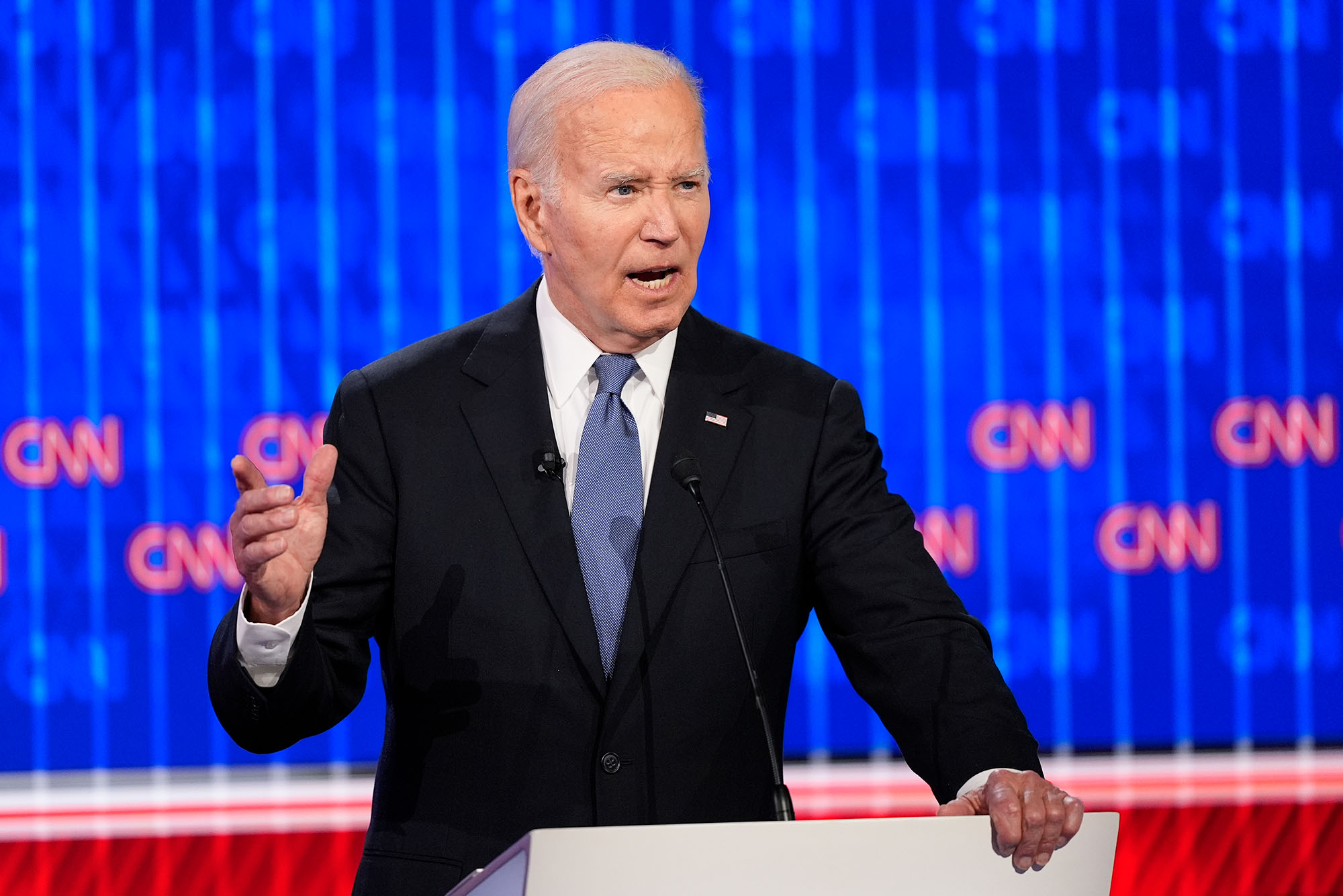 Photo: A picture of President Biden during the presidential debate against Donald Trump