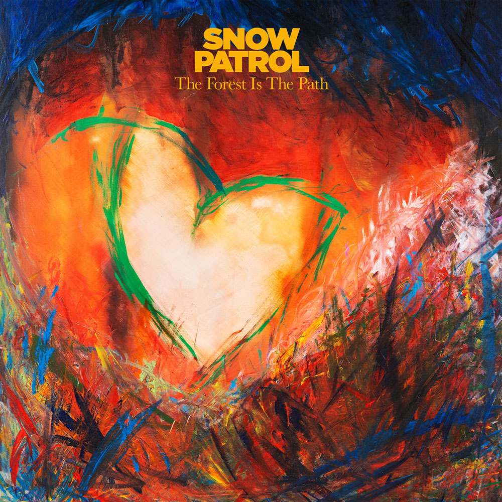Photo: Album cover for "The Forest is the Path" by Snow Patrol. It is a crayon style cover with red, green, and blue swatches as well as the artist's name at the top
