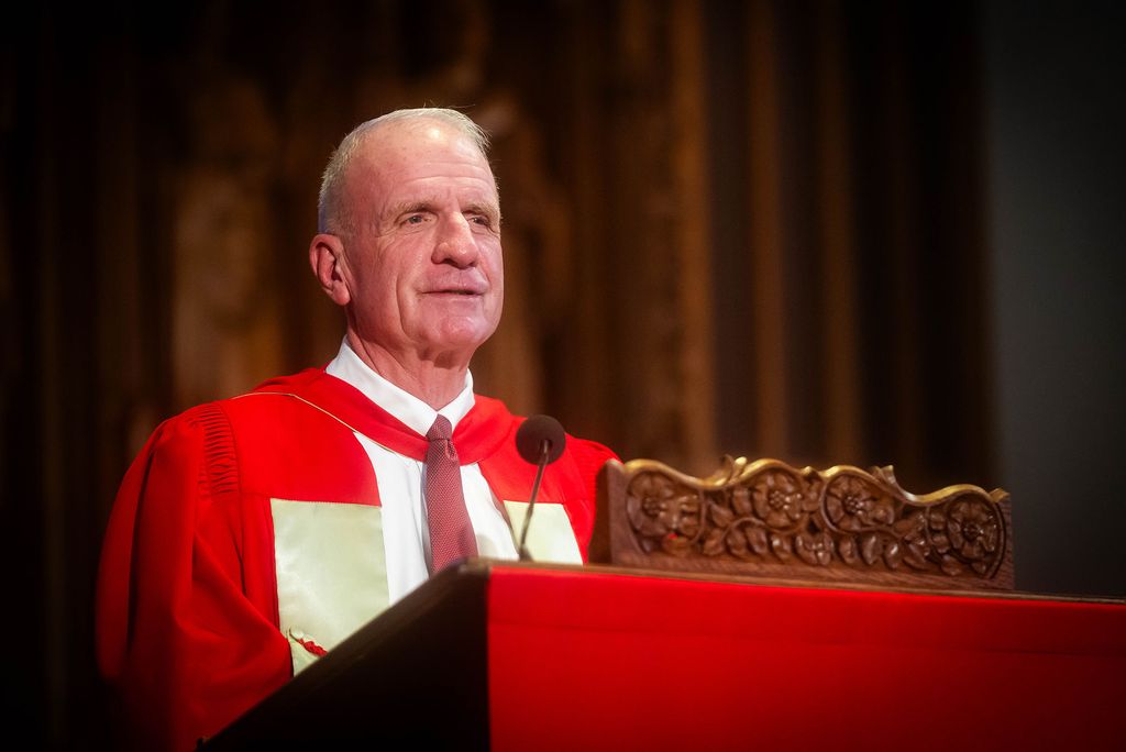 Photo: Rev. Robert Allan Hill, a white man, led a prayer service that Gilliam attended with her family.