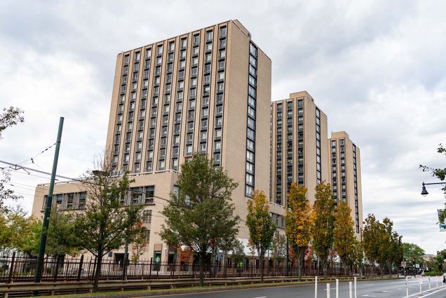 Photo: Exterior of 3 high rise dormitories in Boston MA on Boston University's campus