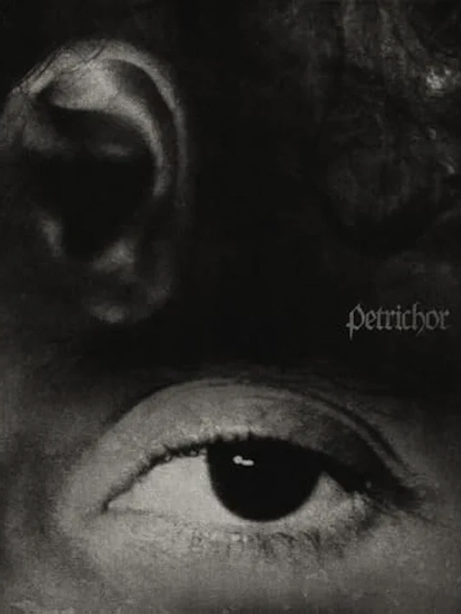 Photo: A gray album cover with an eye on it for Petrichor by 070 Shake
