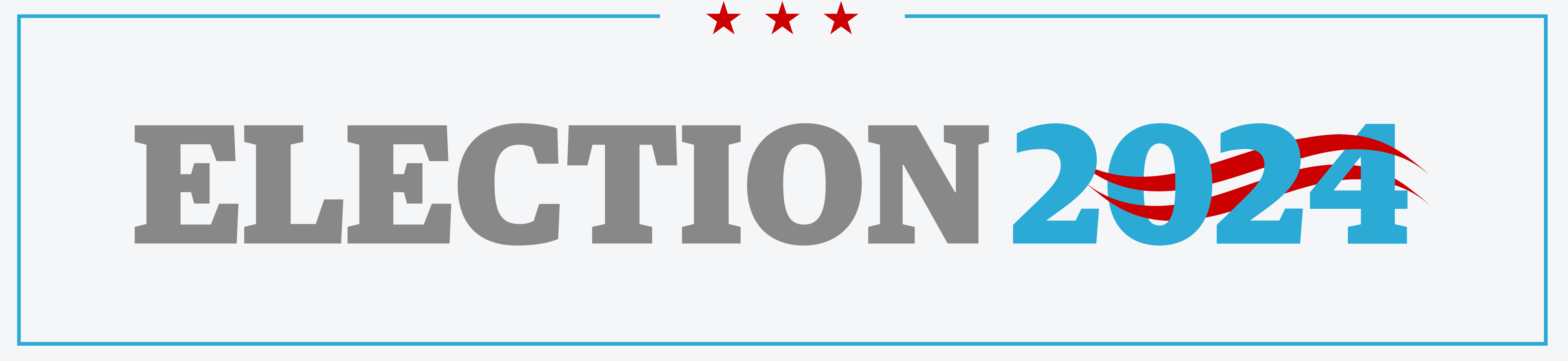 Type logo reading "Election Night 2024" in red and blue colors