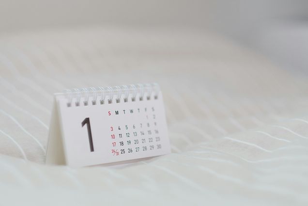 Photo: Stock image of a calendar with no month and the dates.