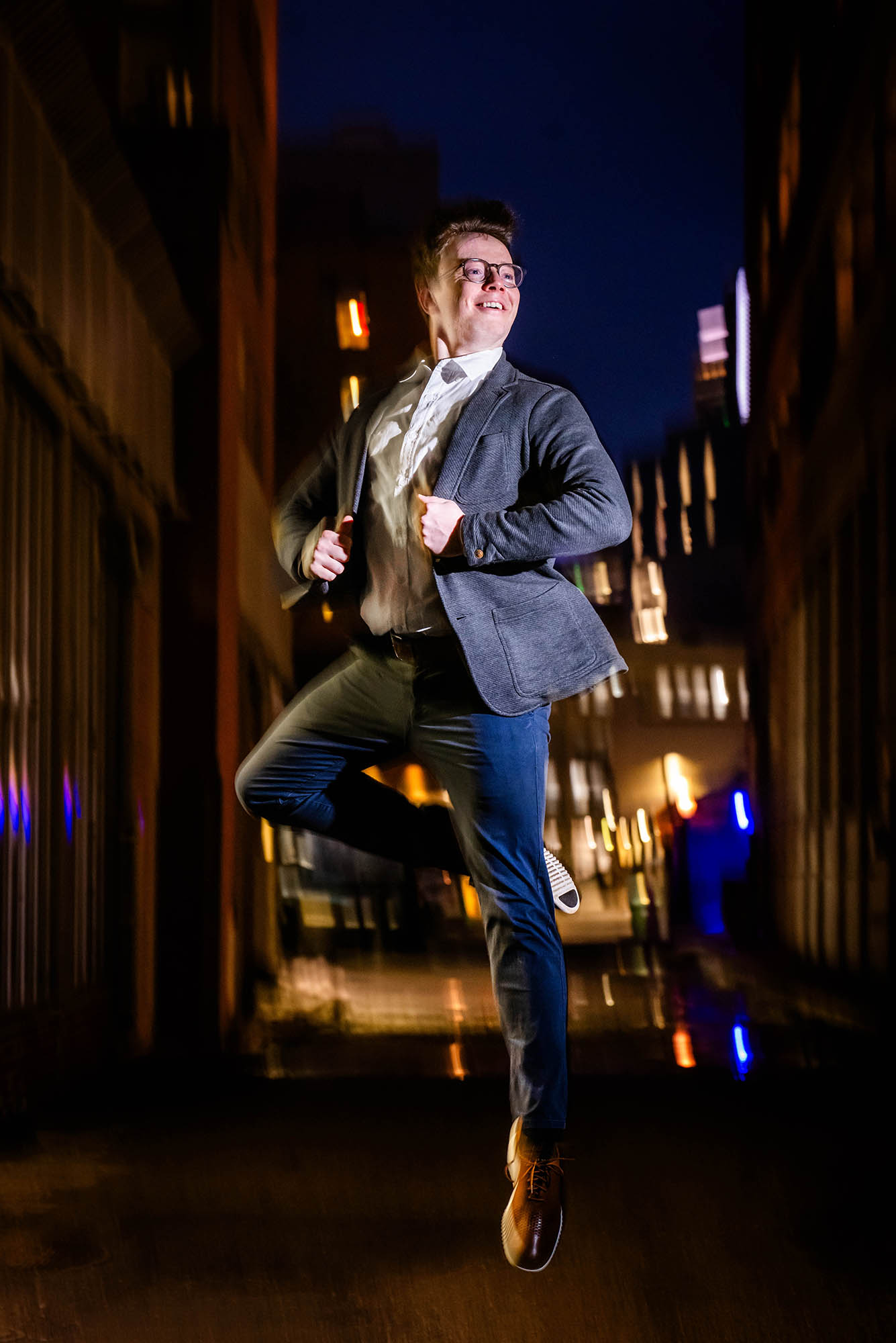 Isaac Akiva (Questrom'25), a former principal dancer with the Boston Ballet poses for a photo on February 25, 2025. Akiva danced his whole life but decided to walk away from dance after the pandemic because he wanted a change in life. Now he's at Questrom earning his MBA and he also works as a real estate agent. Photo by Jackie Ricciardi for Boston University