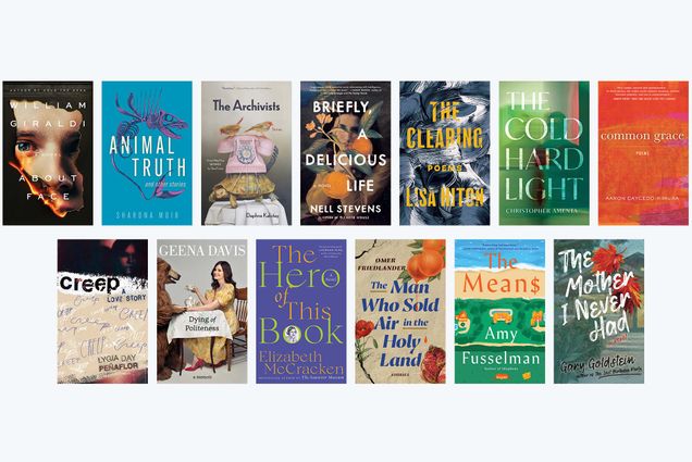 Photo: A 12-book cover collage with six on the top and six on the bottom.