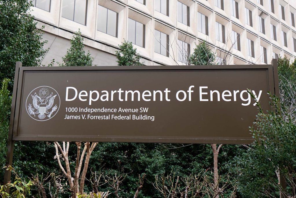 Photo: Exterior sign at Department of Energy in Washington DC
