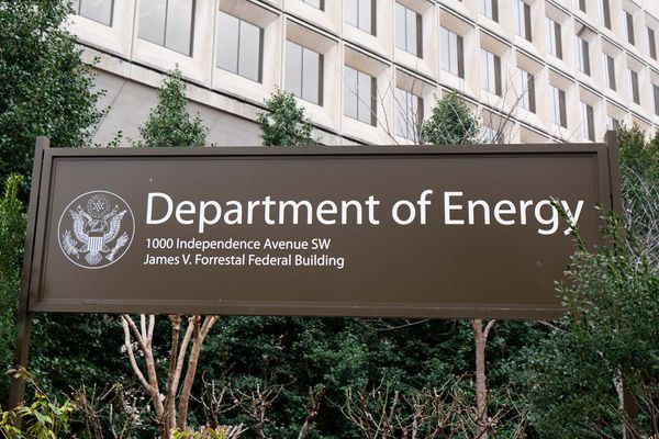 Photo: Exterior sign at Department of Energy in Washington DC