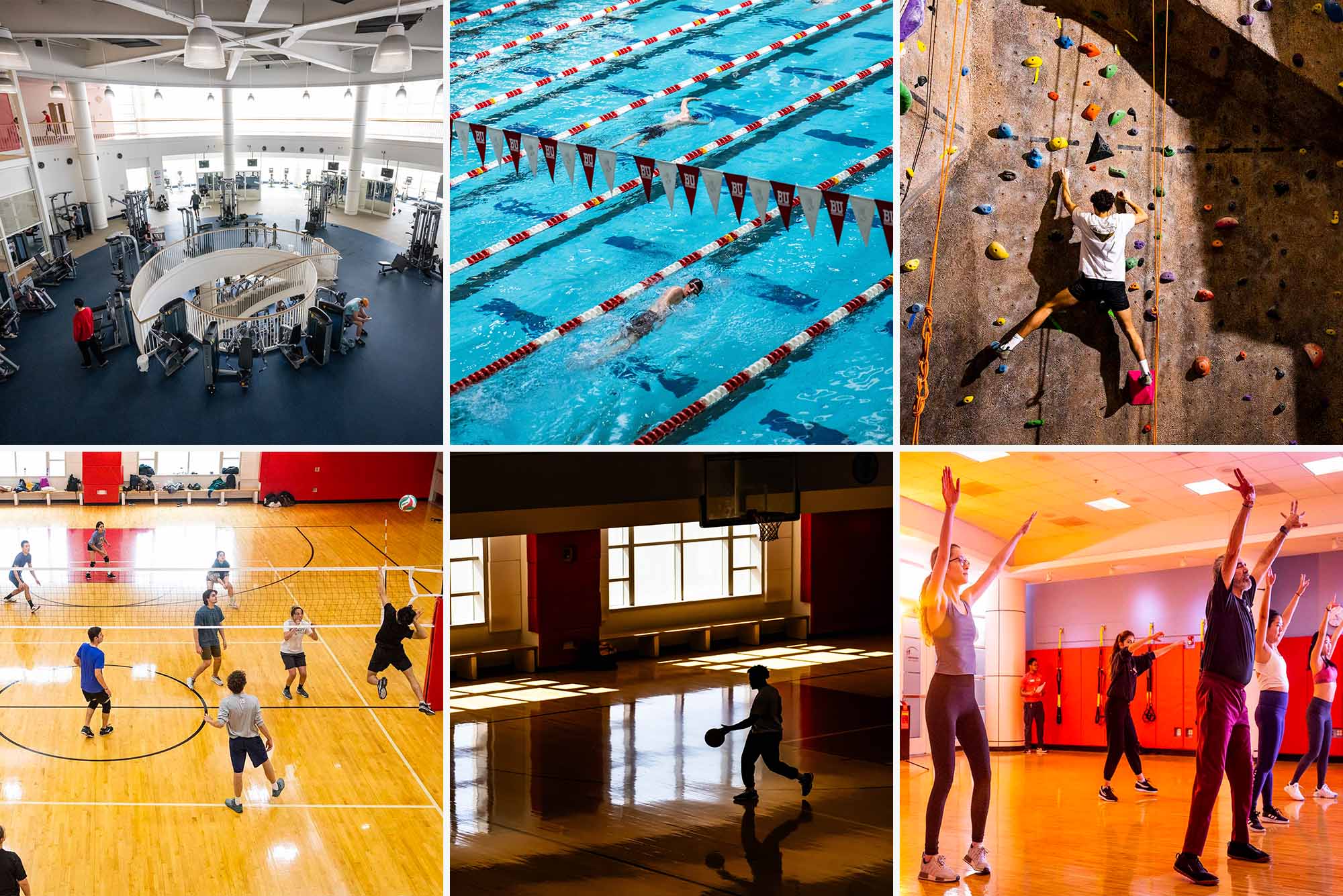 BU Today collage images of FitRec