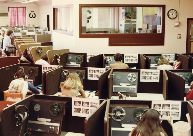 Reel to Reel Lab About 1980, after the introduction of color to the university