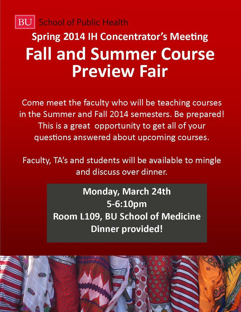 fall and summer 2014 course preview fair
