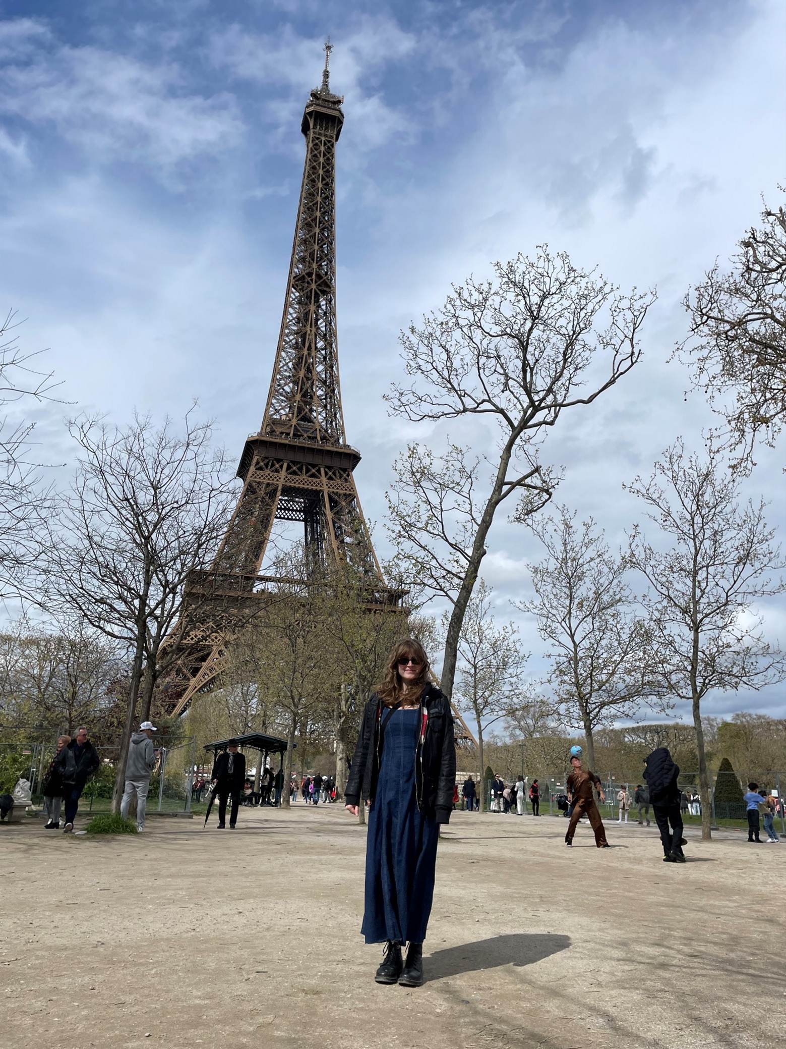 Josephine Best in front of the Eiffel Tower