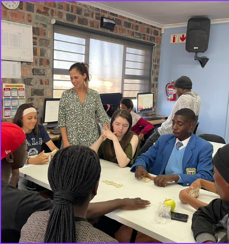 Violet volunteering in Cape Town