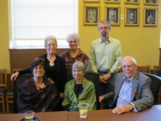 BerryRetirement From top left Jeanne Penvenne (BU Ph.D., now Assoc. Prof at Tufts), Jane Guyer (Prof. of Anthropology at Johns Hopkins), and Erik Gilbert (BU Ph.D.,now Prof. of History, Arkansas State U). Bottom, Barbara Cooper (BU. Ph.D. in History and now Prof. of History at Rutgers), Sara Berry, and John Harris, (Prof. Emeritus in Economics at B.U.)